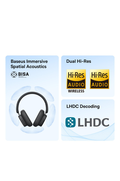 Baseus Bowie H1i- Premium Noise-Canceling Wireless Headphones – Crystal Clear Sound, Unmatched Comfort