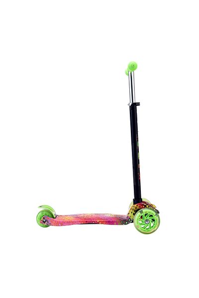 OEM Children's scooter 3-5 years old, Byox Rapture Green, light weight, wheels with lights and adjustable handlebars