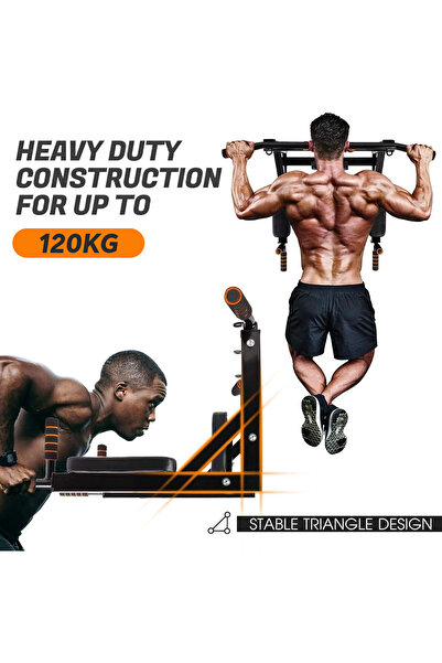 YALLA HomeGym Heavy Duty Pull Up Bar, Multi Grip Wall Mounted Pull Up Bar, Chin-Up Station