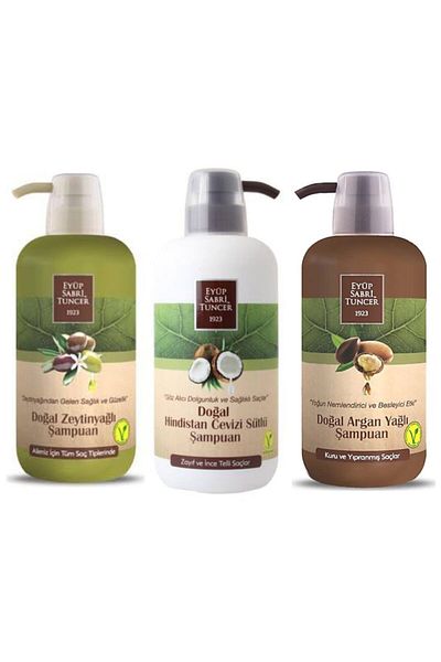 Eyüp Sabri Tuncer Olive Oil Shampoo Coconut Milk Shampoo Argan Oil Shampoo