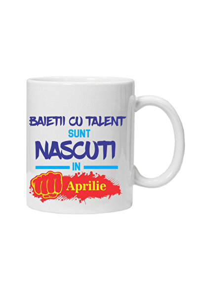 OEM Cana albă personalizată „Băieți cu talent”, INOVATIX®. 330 ml