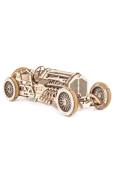 Ugears 3d Puzzle Mechanical Wooden Car - U-9 Grand Prix