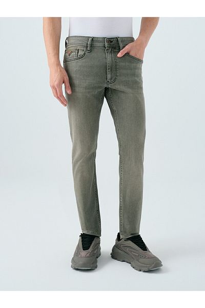 Loft Men's Gray Trousers Ricardo Prive Light Green Wash