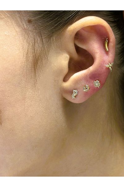 Hakan Güler Kuyumculuk Gold Piercing Tragus Earrings