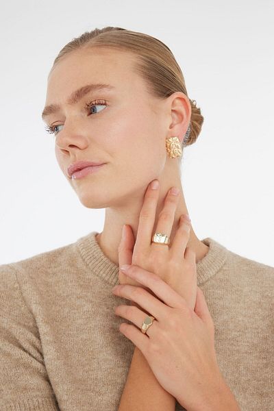 DeFacto Women's 2-Piece Gold Ring E3044Axns
