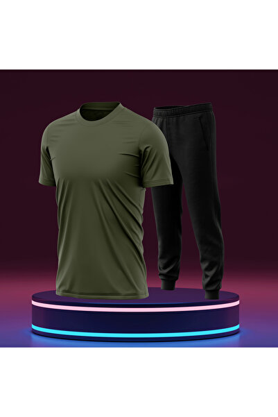 Bulvar Lee Unisex Crew Neck Straight Cut Regular Fit Summer Tracksuit Set