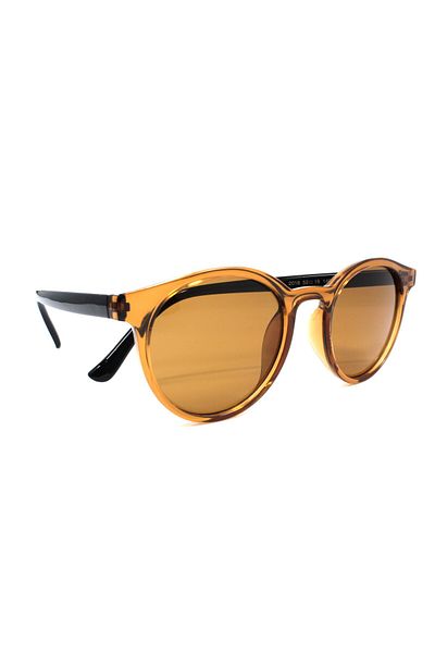 Polo Exchange Transparent Brown Round Sunglasses