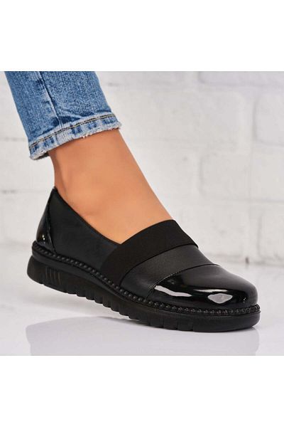 Joana Women's casual shoes in black eco-leather Janelle