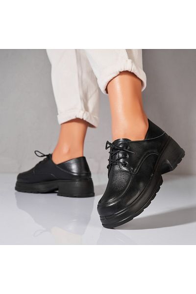 Joana Women's casual shoes in black Siya eco-leather