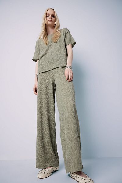 DeFacto Wide Leg Wide Loose Leg Twist Pants E3232Ax25Sp