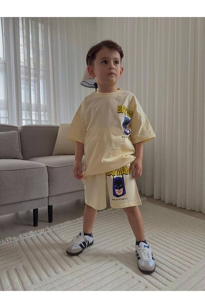 Canlook Super Heroes Cartoon Character τυπωμένο καλοκαιρινό σετ από κάτω προς τα πάνω