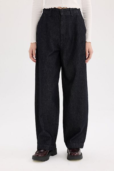 DeFacto Pantaloni lungi de jeans cu talie înaltă Baggy Fit E2966ax