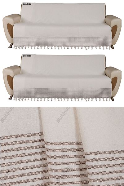 Bumedo Cotton 2-Piece Sofa Cover (170X210 cm) 2 Pcs
