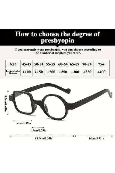 glasses accessory Close Reading Glasses 1.00 (Square-Round)