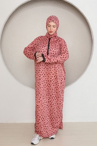 Defkay Γυναικείο φόρεμα προσευχής Hijab με μισό φερμουάρ