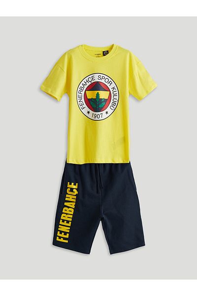 LC Waikiki Lcw Kids Fenerbhçe Printed Boys' T-Shirt and Shorts Pack of 2