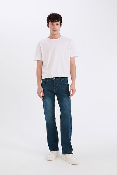 DeFacto Sergio Regular Fit Regular Fit Pantaloni de jeans cu picior tubular cu talie normală R9026AZ25SP