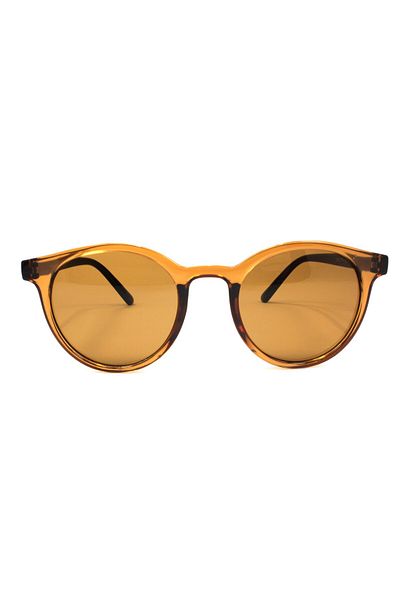 Polo Exchange Transparent Brown Round Sunglasses