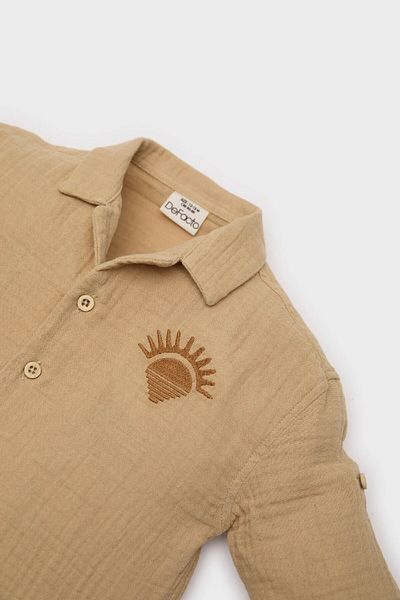 DeFacto Baby Boy Embroidered Muslin Long Sleeve Shirt E2023A525Sp