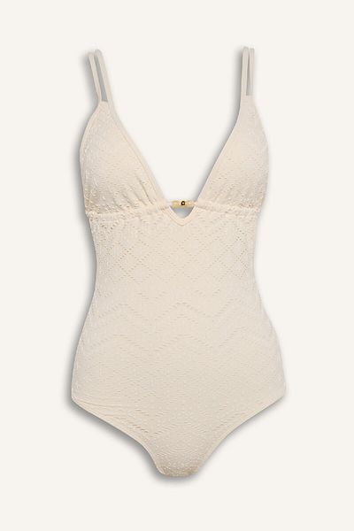 DeFacto Bestickter Brode-Badeanzug – Regular Fit In Love B6898ax25sm
