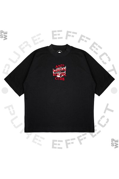 TRAGEDY Unisex Oversize Anti Social Social Club BBQ Park με στάμπα Boxy Fit Μπλουζάκι από χοντρό ύφασμα