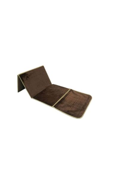 ROYAL ROSE 2-in-1 Foldable Prayer Rug and Backrest Brown 54x114cm