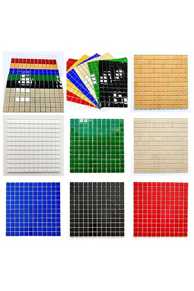 MozaiKristaL 23X23X4Mm 7 Colors 30X30Cm Mesh Crystal Mosaic for Hobby and Artistic Works. (7 Floor Tile Price)