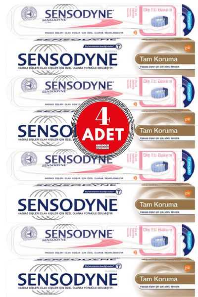 Sensodyne 75 ml Full Protection + 4Pcs Soft Toothbrush