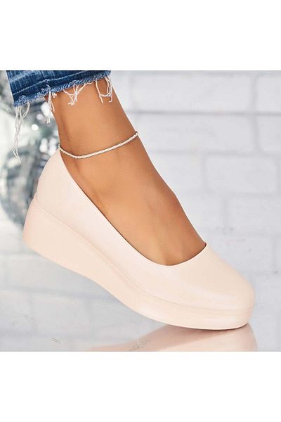Joana Pantofi dama casual Bej din Piele Ecologica Penny