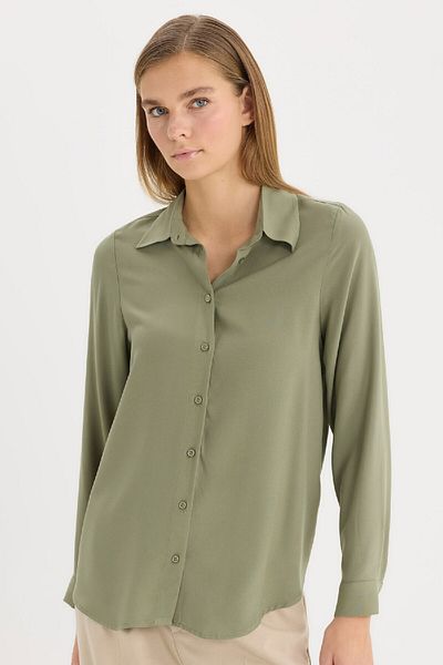 DeFacto Regular Fit Basic Solid Long Sleeve Black Shirt Z6472Az25Sp