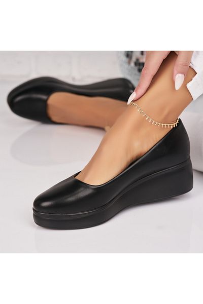 Joana Pantofi dama casual Negri din Piele Ecologica Penny