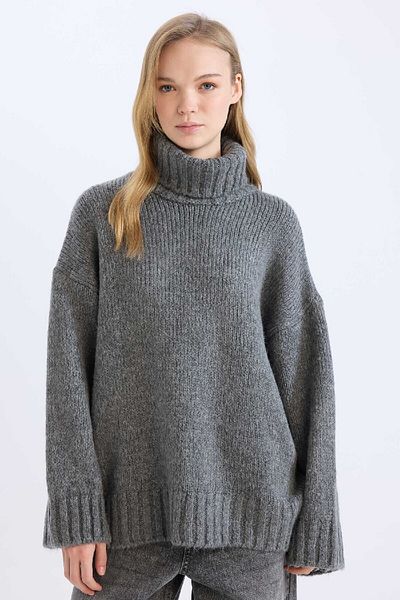 DeFacto Rollkragenpullover-Tunika in Übergröße – A6445ax24cw