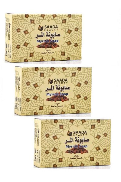 Beauty 3 pieces of myrrh soap with pure natural ingredients 3*125 g