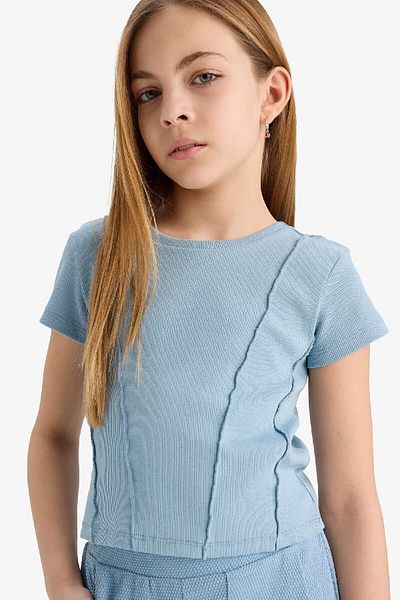 DeFacto Tricou pentru fete cu decolteu rotund, slim fit - C0104A825SM