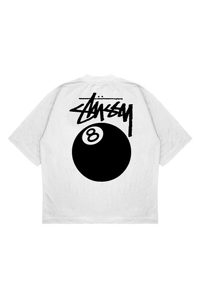 TRAGEDY Unisex Oversize Stüssy Global Printed Boxy Fit Μπλουζάκι από χοντρό ύφασμα