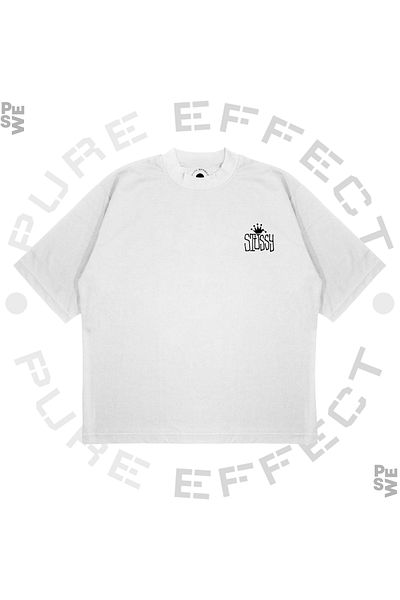 TRAGEDY Unisex Oversize Molten Text Μπλουζάκι με εμπριμέ Boxy Fit Χοντρό ύφασμα