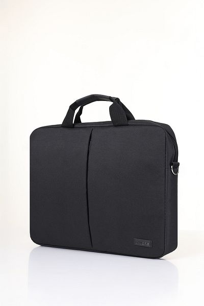 D'VERS Μαύρη τσάντα φορητού υπολογιστή Unisex 15,6 ιντσών