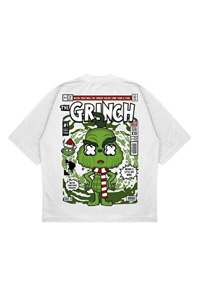 TRAGEDY Unisex Oversize the Grınch Back Printed Boxy Fit Thick Fabric T-Shirt