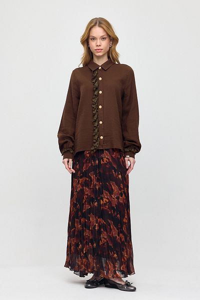 Niliwi 4040 Etk A-Cut Digital Chiffon Skirt