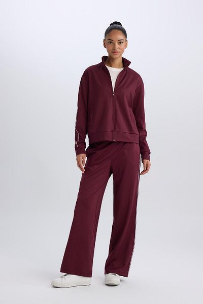 DeFacto Fit Wide Leg Wide Leg Athlete's Sweatpants Standard Size Elastic Waist Pique B3987Ax24Wn