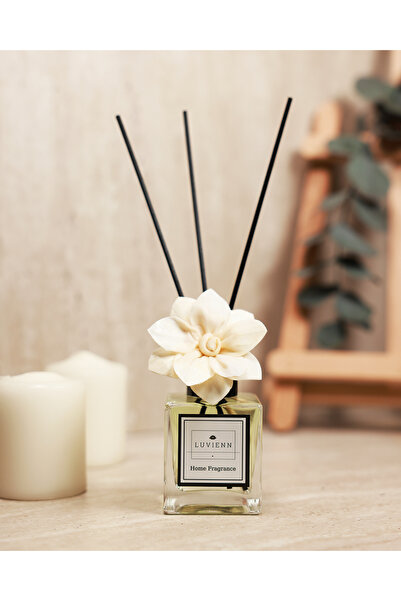 Luvienn 100 cc Kare Limon Çiçeği Oda Kokusu-Lotus Çiçekli Çubuklu Oda Kokusu