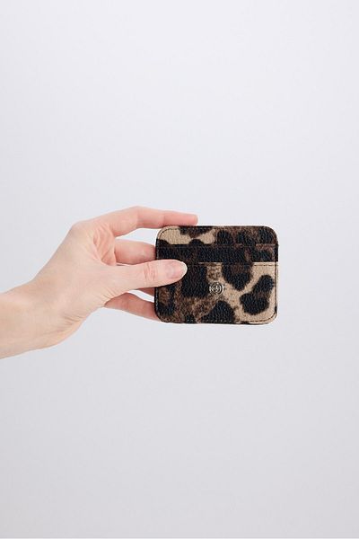 DeFacto Damen-Kartenetui aus Kunstleder mit Leopardenmuster E2254AXNS