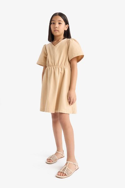 DeFacto Φόρεμα με κοντό μανίκι Gabardine Standard Fit E2645A825SM