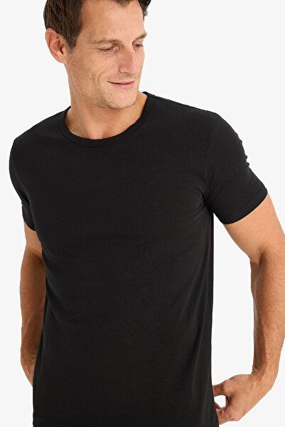 DeFacto Κοντό μανίκι με κοντό μανίκι με λεπτή εφαρμογή L4885AZ25SP