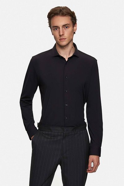 Tween Cămașă neagră slim fit