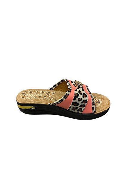 POLEX Жіночі тапочки з товстою підошвою та леопардовим принтом