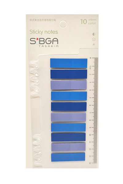 sibga tasarım Transparent Color. 200 Sheets Book Mark Sticker Note Paper