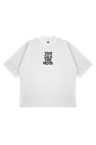 TRAGEDY Uniseks Oversize Majica sa natpisom "You Talk Too Much" od debelog ma...