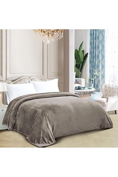 Generic Single Size Throw Blanket All Season Lightweight Flannel Blanket For Couch Bed And Sofa 150X200 cm