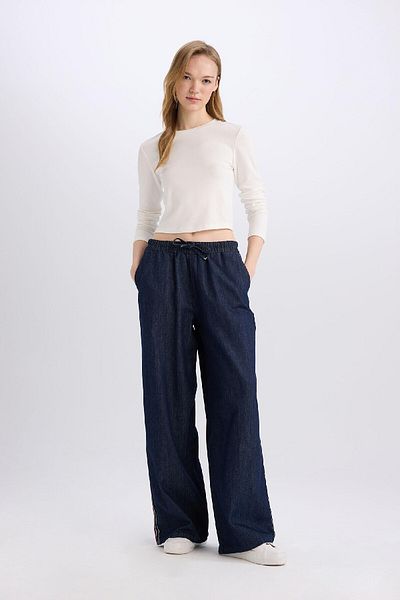 DeFacto Pantaloni lungi de jeans cu talie înaltă E3871ax25sp